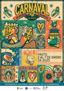 Oscar Chaves finalista del afiche del Carnaval de Negros y Blanco
