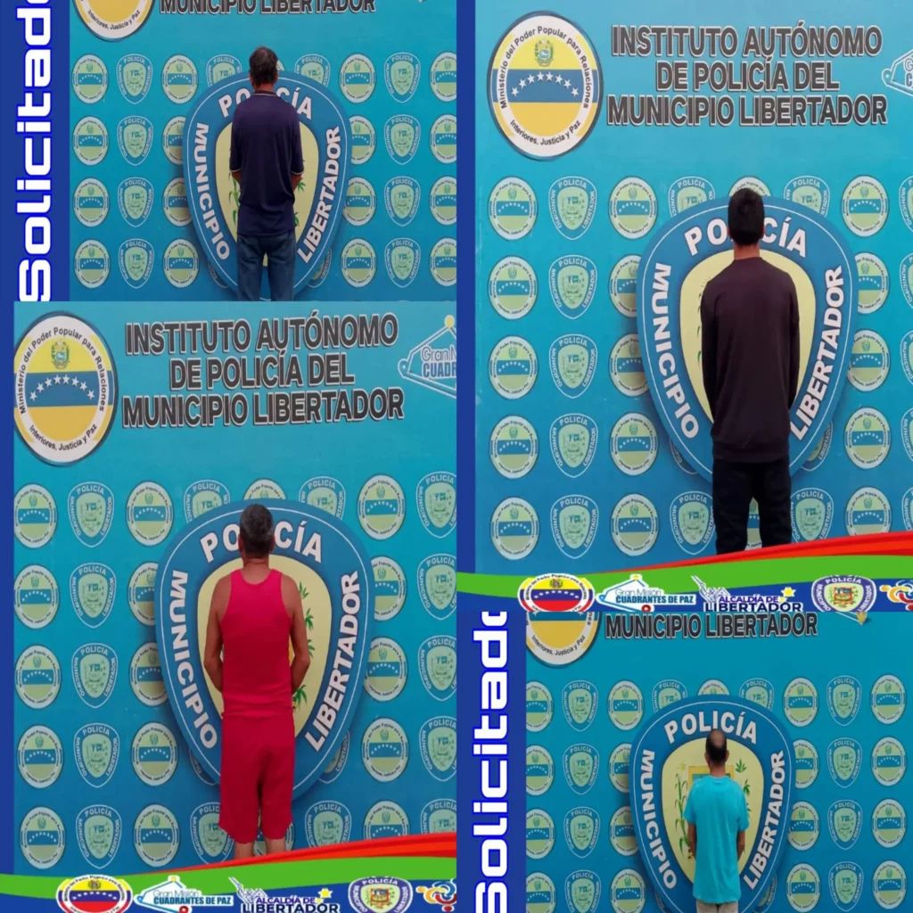 Policía del municipio Libertador capturó a cuatro solicitados 