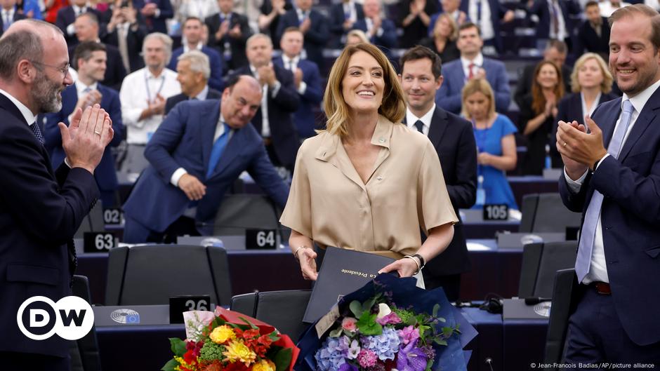 Roberta Metsola, reelegida presidenta del Parlamento Europeo – DW – 16/07/2024