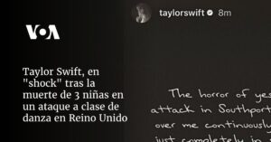 Taylor Swift en "shock" tras muerte de 3 niñas en un ataque a clase de danza en Reino Unido