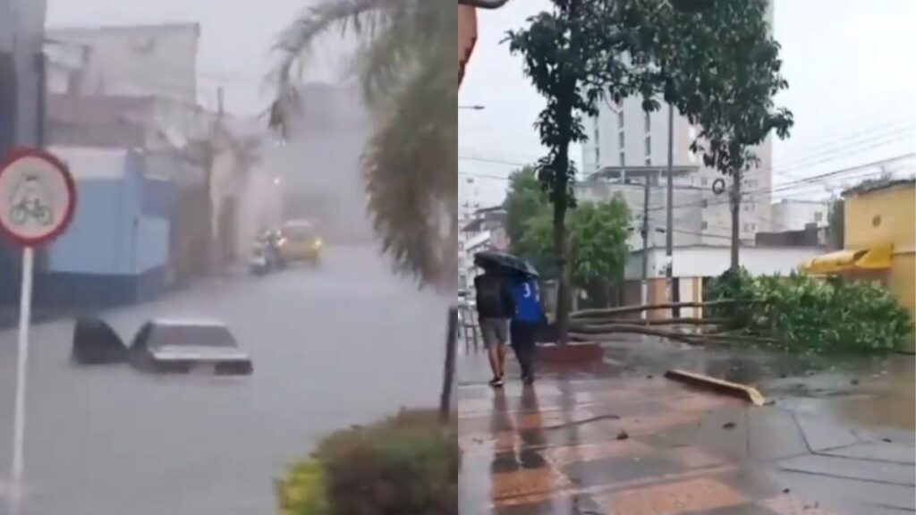 colapsa sistema de alcantarillado, reportan vehículos atrapados y calles inundadas