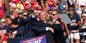 el momento del ataque a Trump durante un mitin