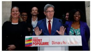 la izquierda lidera los comicios frente a Emmanuel Macron y la extrema derecha, según los primeros sondeos