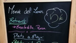 tres platos por 5 euros