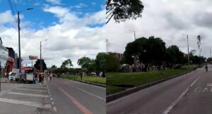 video con poca gente tras retraso de Petro