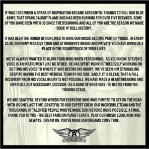 Aerosmith se retira de manera definitiva después de 54 años en los escenarios | Diario El Luchador