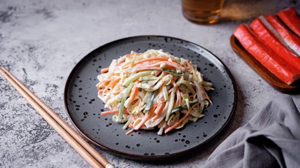 Cómo preparar ensalada kani, una receta japonesa fresquita que también te sirve como relleno de sushi