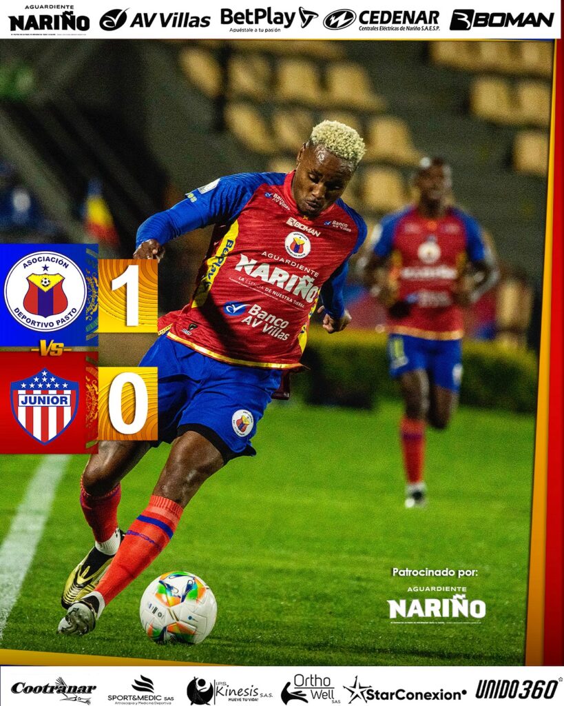 Con gol de Moreno, Pasto derroto a Junior