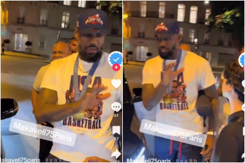 Critican a Lebron James por la grosera forma en la que le negó una selfie a un niño en Francia (+Videos)