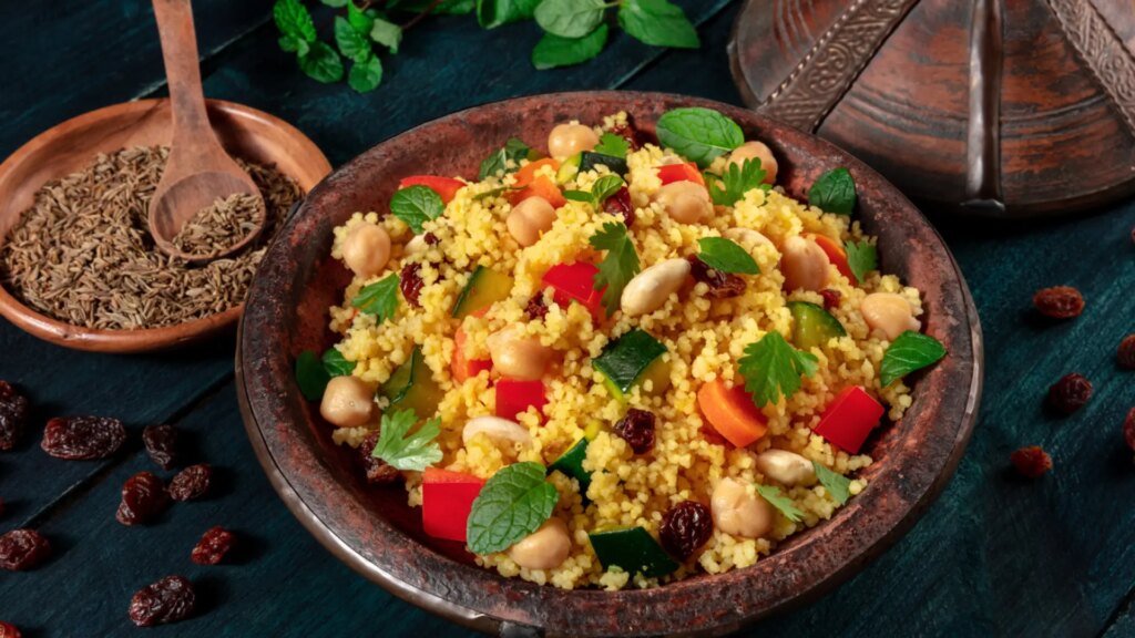 Cuscús con naranja y garbanzos, una receta llena de sabor, fácil y a buen precio