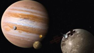 El reto de la misión Juice: Cruzar el ‘pasillo’ entre la Luna y la Tierra en 24 horas