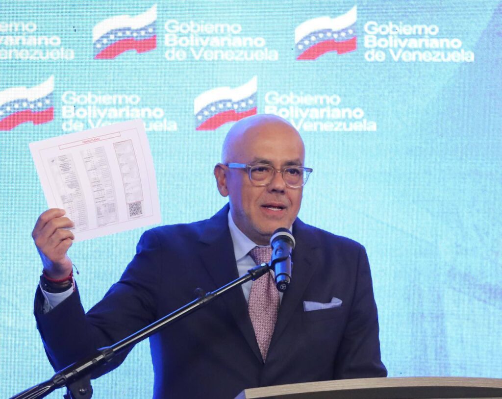 Los documentos que reveló Jorge Rodríguez sobre “la farsa de las actas” presentada por la oposición sobre los comicios del 28J - AlbertoNews