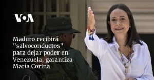 Maduro recibirá "salvoconductos" para dejar poder en Venezuela, garantiza María Corina