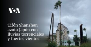 Tifón Shanshan azota Japón con lluvias torrenciales y fuertes vientos