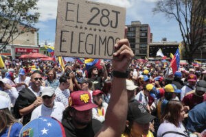 Venezolanos se manifestaron en Colombia para reclamar los resultados electorales