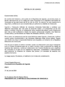 Venezuela agradece a Uganda apoyo y lazos de cooperación con el país | Diario El Luchador