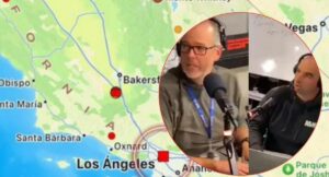 [Video] periodistas de EPS sufrieron susto por fuerte temblor en loa Ángeles Estados Unidos.