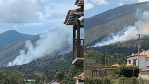 autoridades intentan controlar la conflagración en los cerros orientales