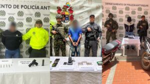los temibles capturados del ‘clan del Golfo’ esta semana en Antioquia
