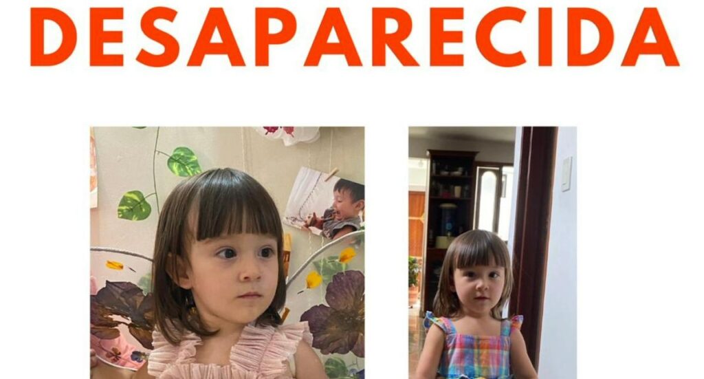 menor desaparecida, su familia la busca; estaba con su padre