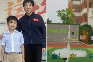 tiene 11 años, construyó su propio cohete y lo lanzó desde su escuela