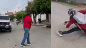 Comunidad detuvo hasta con palos de escoba a señalado ladrón cuando intentaba huir en una moto en Montería
