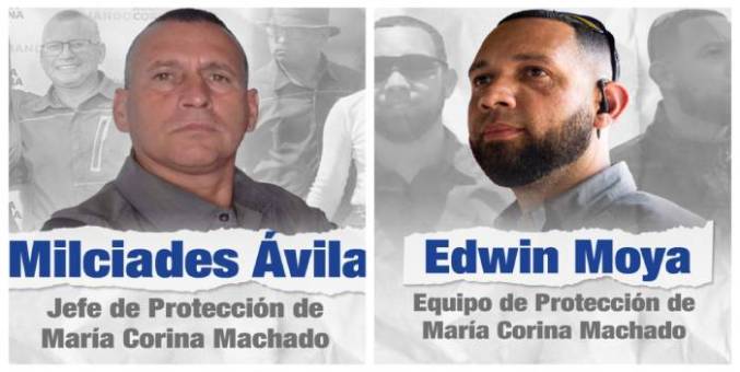 Detienen a dos miembros del equipo de seguridad de María Corina
