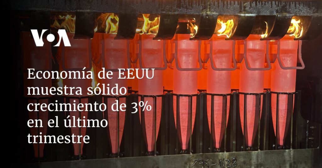 Economía de EEUU muestra sólido crecimiento de 3% en el último trimestre