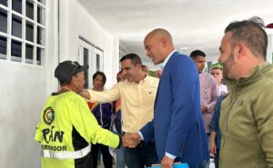 El gobernador Terán y el ministro Rodríguez inspeccionaron trabajos en la Guaicamacuto
