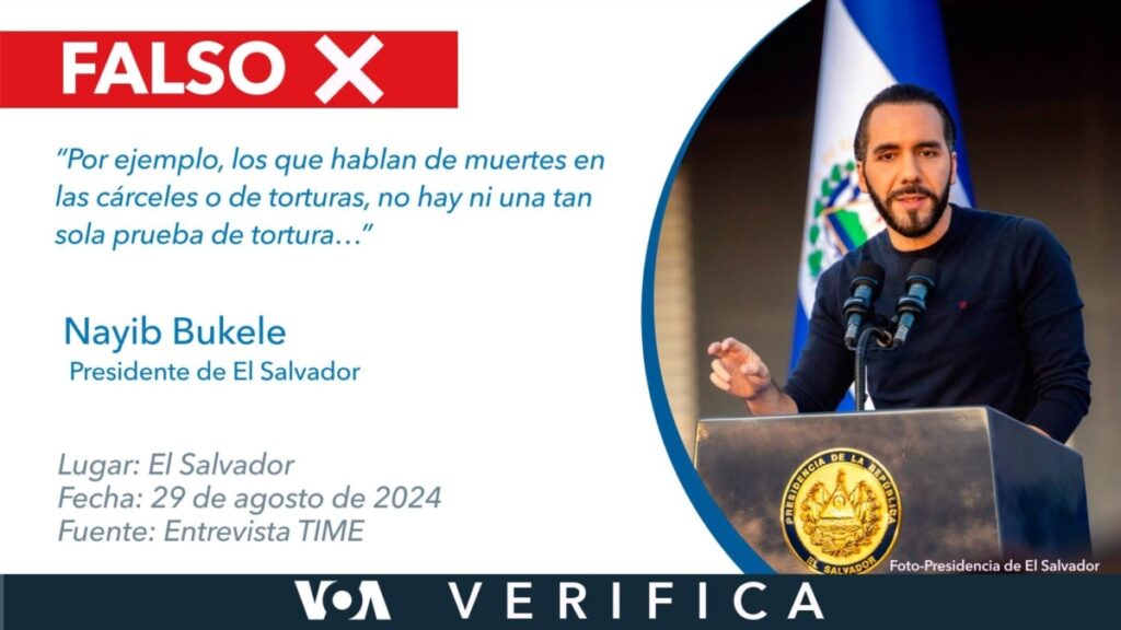 Falso que no haya pruebas de tortura en cárceles de El Salvador como dijo Nayib Bukele a TIME