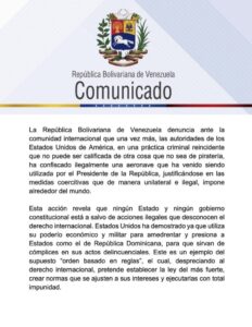 Gobierno de Venezuela califica como un acto de “piratería” confiscación de avión presidencial | Diario El Luchador