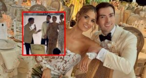 Juan Manuel Santos dio consejo a Gabriela Tafur y Esteban Santos en plena boda
