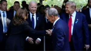 Kamala Harris y Donald Trump volvieron a verse las caras tras el debate