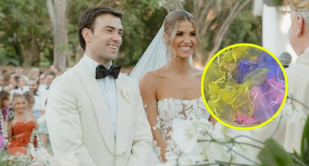 Los regalos que dieron Gabriela Tafur y Esteban Santos a invitados al matrimonio