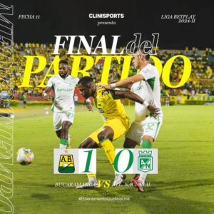 Nacional no pudo con Bucaramanga.