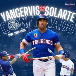 Yangervis Solarte también dirá presente a Tiburones