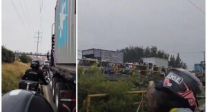 bicitaxis y carreteros bloquean la calle 13