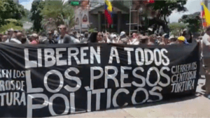los manifestantes le reclaman a Lula da Silva que interceda en la liberación de presos políticos