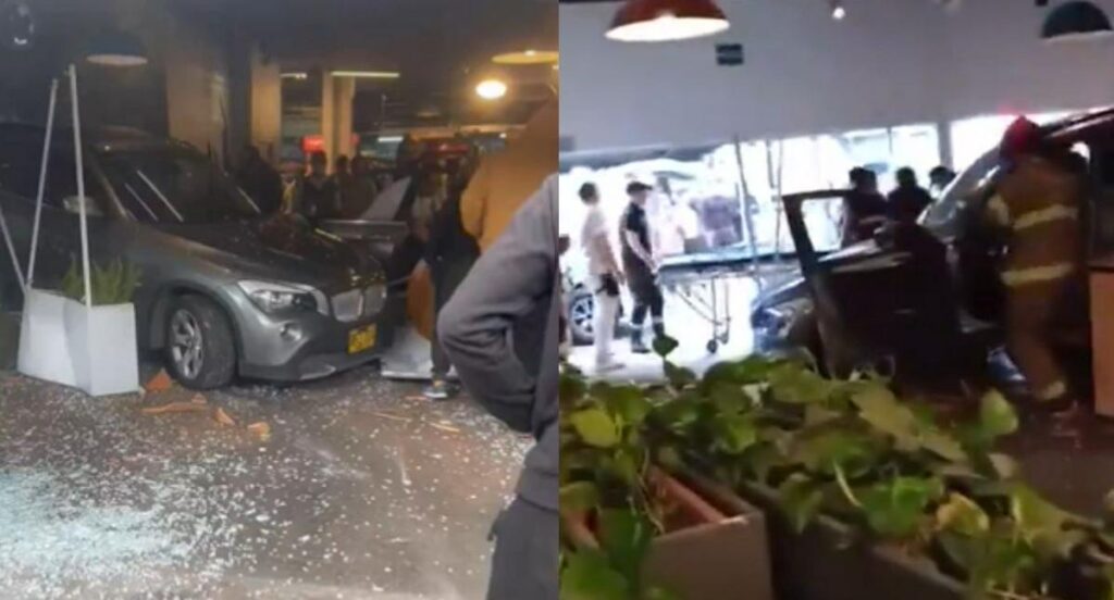 videos de accidente de camioneta BMW en Carulla de Cedritos