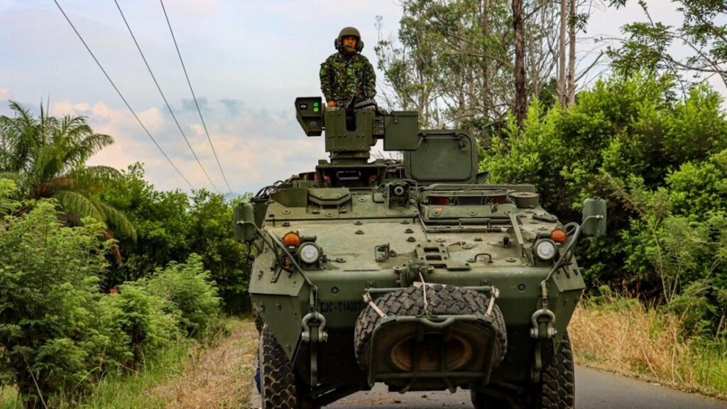 ya ruedan por el Valle, modernos vehículos blindados para apoyar al Ejército