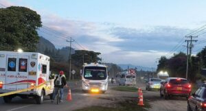 Accidente hoy cerca de Bogotá en vía Chía