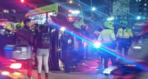 Accidente ocasiona caos de movilidad en el suroccidente de Bogotá; vehículo se volcó