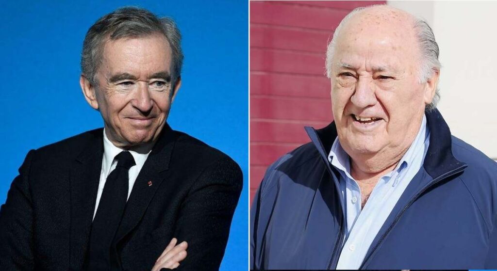 Amancio Ortega y Bernard Arnault aguantan el ritmo de las grandes fortunas estadounidenses y tecnológicas