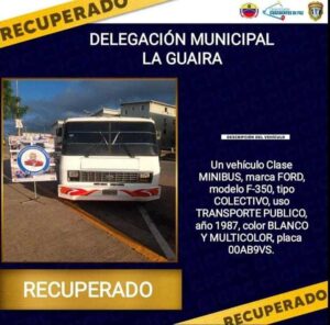 Cicpc La Guaira recuperó tres vehículos que habían sido robados