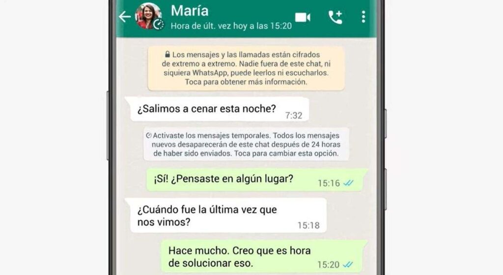 Cómo desactivar los mensajes temporales en WhatsApp