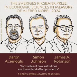 Daron Acemoglu, Simon Johnson y James A. Robinson, galardonados con el Nobel de Economía