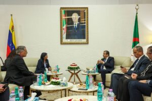 Delcy Rodríguez llegó a Argelia por agenda bilateral energética