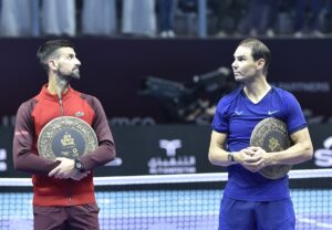 Djokovic despide a Nadal con derrota en juego de exhibición en Arabia Saudita