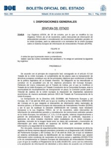 El BOE publica la ley que beneficia a etarras, que entrará en vigor dentro de 20 días