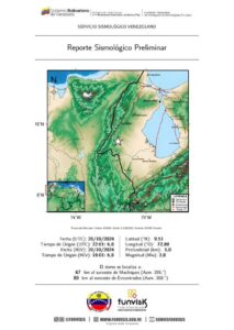 Funvisis reporta sismo en Zulia